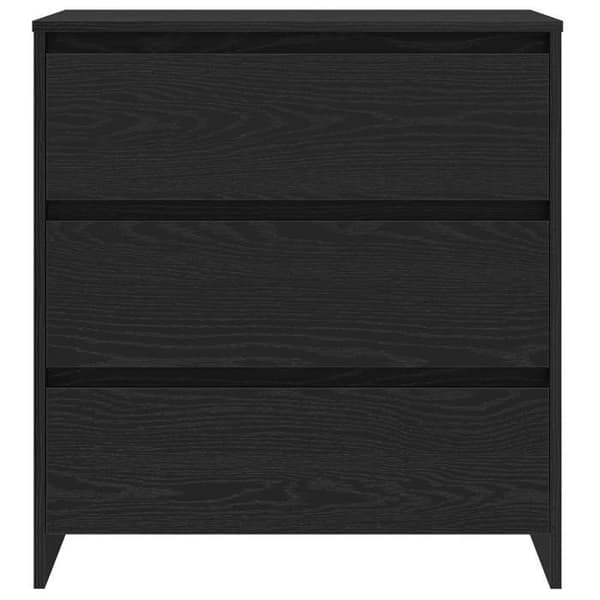 Maison Exclusive - Buffet 3 stk Sort 70 x 41 x 75 cm Ingeniørtræ