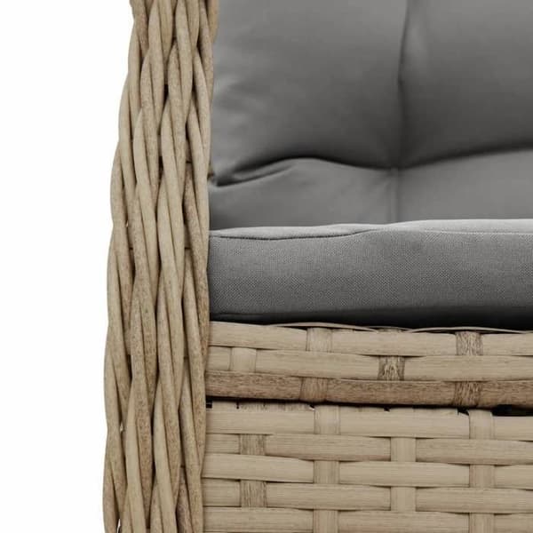 Maison Exclusive - Puutarhakalusteryhmä tyynyillä 5 kpl Beige polyrottinki