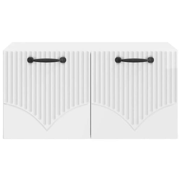 Exklusivt Hem - Väggmonterad TV-möbel Väggmontering Vit glansig 59,5 x 41 x 30 cm