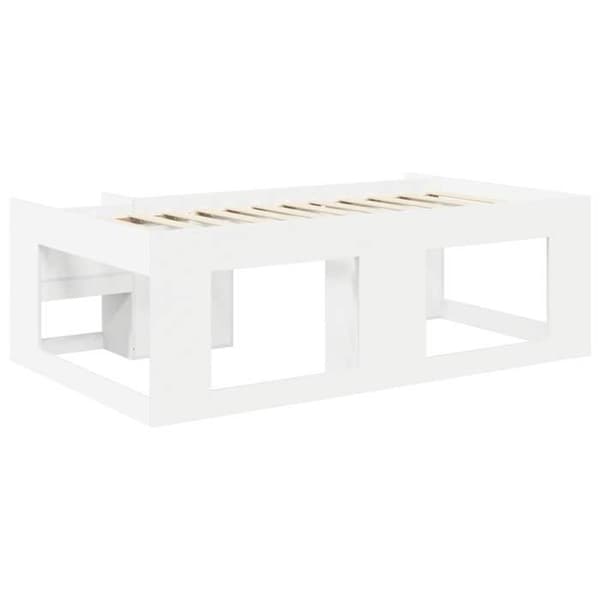 Maison Exclusive - Sängram för barn med förvaring Vit 90 x 200 cm