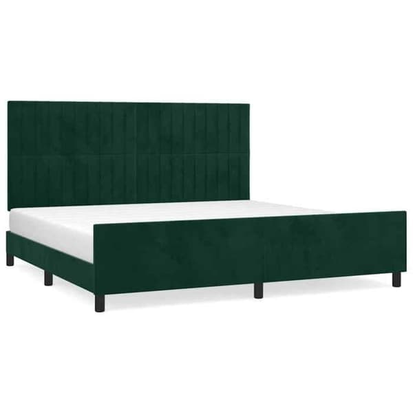 Maison Exclusive - Patja ilman runkoa tummanvihreä 200x200 cm sametti Mörkgrön