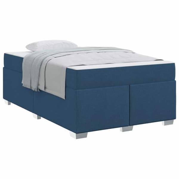 Maison Exclusive - Sängram med madrass Blå 120 x 190 cm tyg