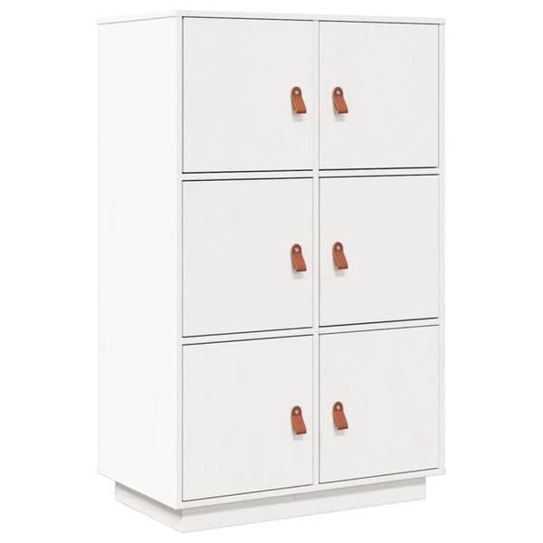 Maison Exclusive - Buffé hög Vit 67x40x108,5 cm Massivt furu