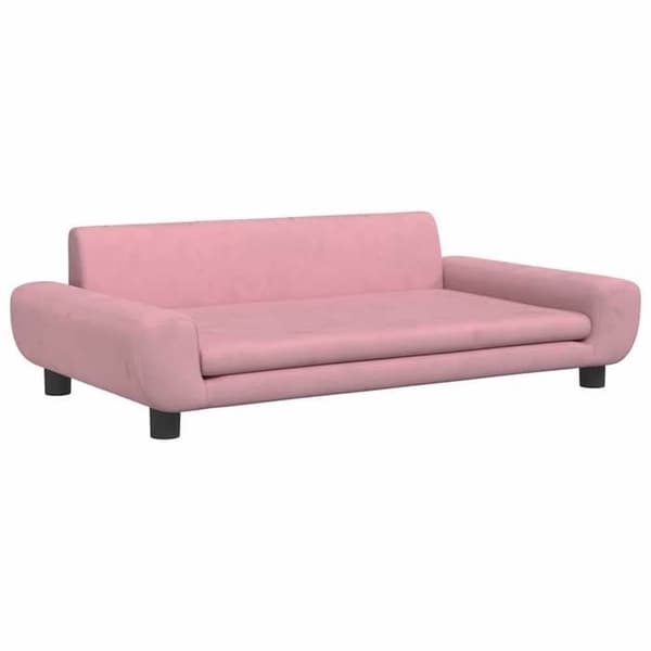 Maison Exclusive - Koiran sänky vaaleanpunainen 100x54x33 cm sametti rosa