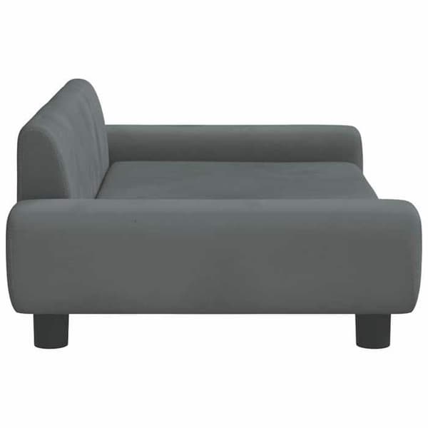 Maison Exclusive - Mørkegrå hundeseng 100x54x33 cm velour mörkgrå