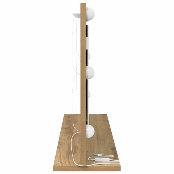 Maison Exclusive - Spegel för badrumsskåp Ek hantverk 80 x 45 x 18 cm Rektangulär