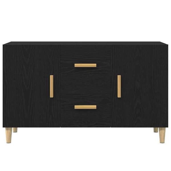 Maison Exclusive - Buffé ek svart 100x36x60 cm ingenjörsträ