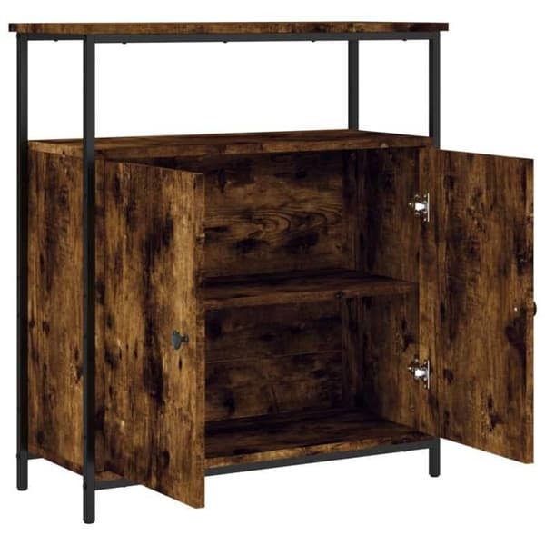 Maison Exclusive - Buffé i rökig ek 70x30x80 cm ingenjörsträ