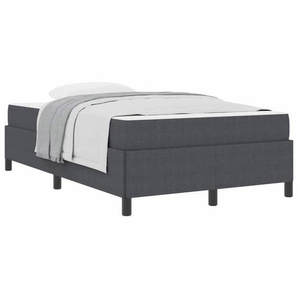 Maison Exclusive - Sängram med madrass Mörkgrå 120 x 190 cm tyg