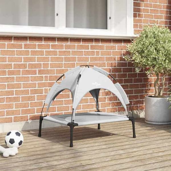 Maison Exclusive - Hundeseng 63 x 49,5 x 60 cm Stål Grå Sølv