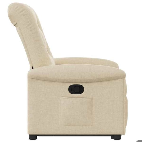 Maison Exclusive - Recliner Fåtölj Creme Tyg Grädde