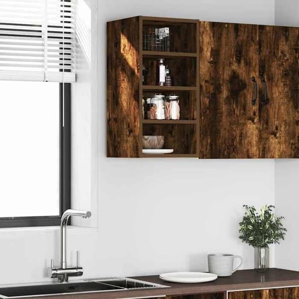 Maison Exclusive - Hængeskab "Riga" Røget eg 30 x 29,5 x 60 cm Ingeniørtræ