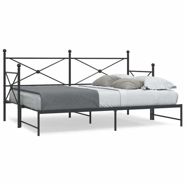 Maison Exclusive - Sovesofa med udtræk uden madras sort 75x190 cm