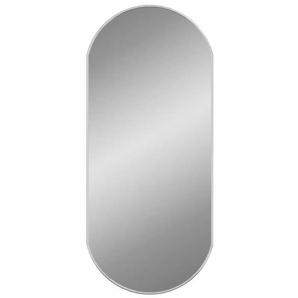 Maison Exclusive - Hopeinen seinäpeili 80x35 cm soikea Silver