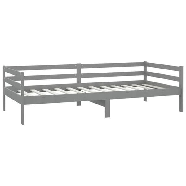 Maison Exclusive - Sängsoffa med madrass 90x200 cm Grå Massivt furu Grå Vit