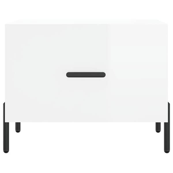 Maison Exclusive - 2 st soffbord vit glansig 50x50x40cm ingenjörsträ