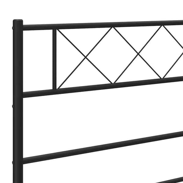 Maison Exclusive - Erstatnings hovedgærde metal sort 100 cm