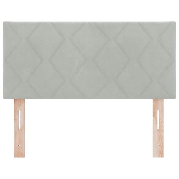 Maison Exclusive - LED Hovedgærde Lys Grå 90 cm Velour