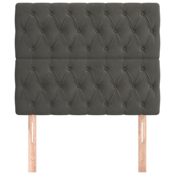 Maison Exclusive - Hovedgærde Mørkegrå 100x7x118/128 cm Velour Mörkgrå