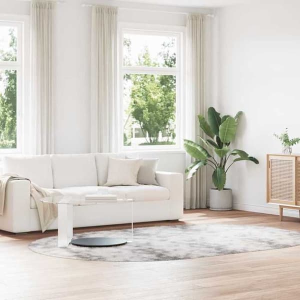 Tæppe shaggy - MAISON EXCLUSIVE - NAVARRA - Sølvgrå - 300x200 cm - Antiskrid polyester Silvergrå