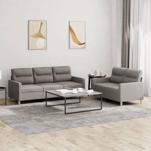 Maison Exclusive - Sæt af 2 sofaer med puder Taupe Stof