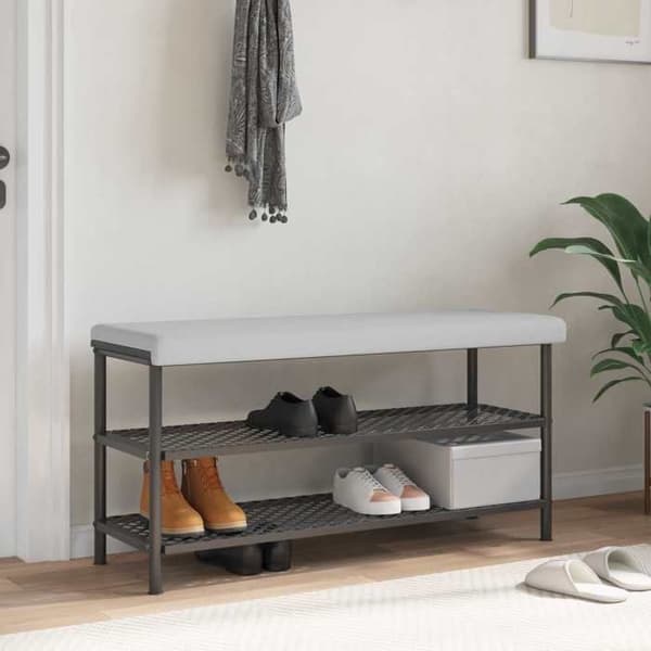 Bænkepude - EKSKLUSIV HUS - Moderne - Tekstureret velour - Lys grå - Dybde 35 cm Ljusgrått