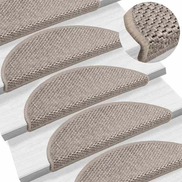 Maison Exclusive - Selvklæbende trappetæpper 30 stk 56x17x3 cm sølv