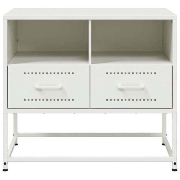 Maison Exclusive - TV-möbel vit 68x39x60,5 cm stål Vit