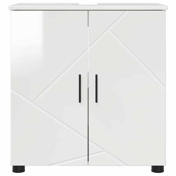 Maison Exclusive - Badrumsskåp Vit glansig 61 x 35 x 64 cm Strålande vit