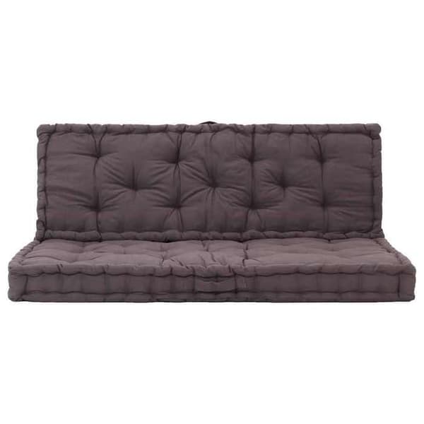 Maison Exclusive - Palettgolvkuddar set om 2 i bomull antracit antracit