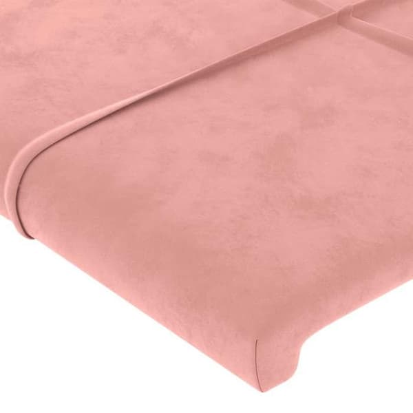 Maison Exclusive - LED-pääty 183x16x118/128 cm Sametti, Vaaleanpunainen Ros