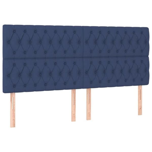 Maison Exclusive - Blå sänggavel 200x7x118/128 cm Tyg Blå