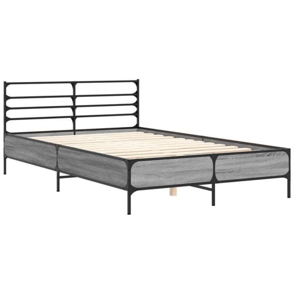 Maison Exclusive - Sengestel uden madras sonoma grå 135x190 cm Sonoma grå