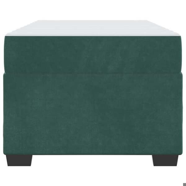 Maison Exclusive - Sängram med madrass Mörkgrön 80 x 200 cm tyg