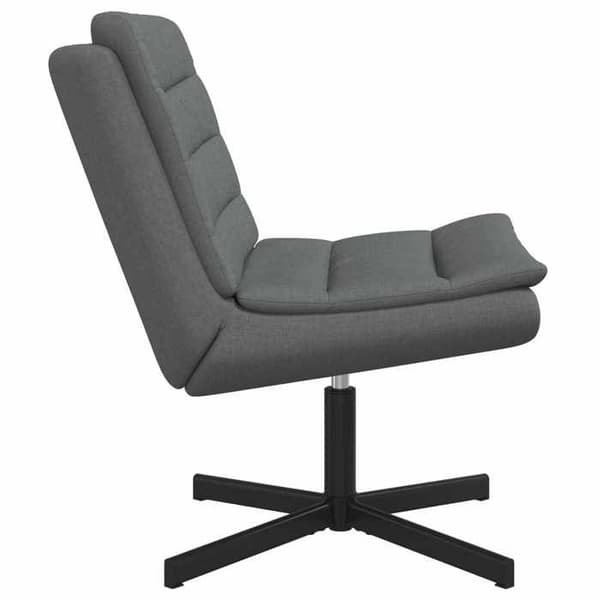 Svängbar stol - EXKLUSIV HEM - Svängbar stol - Mörkgrå - Polyester - 360° rotation Mörkgrå