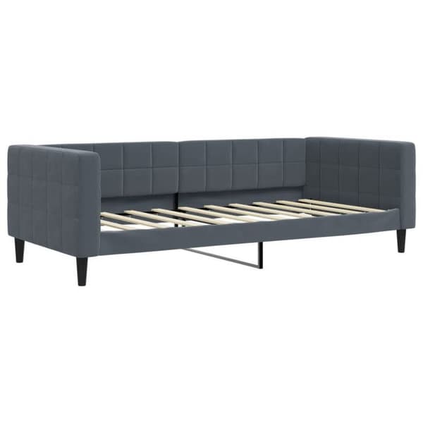 Maison Exclusive - Dagbädd med mörkgrå madrass 90x190 cm sammet