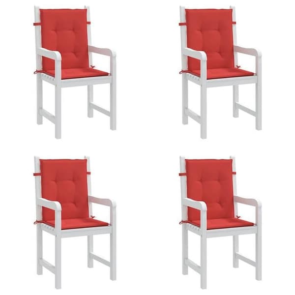 Maison Exclusive - Trädgårdsstolar kuddar 4 st Röd 100 x 50 x 3 cm Röd