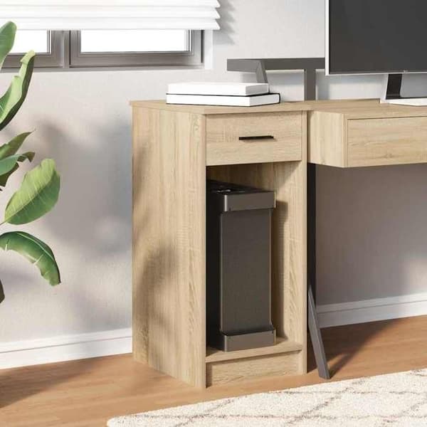 Maison Exclusive - Datorställ med låda ek sonoma 35x45x77 cm