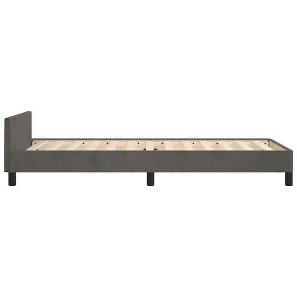 Maison Exclusive - Sängram utan madrass mörkgrå 90x200 cm sammet
