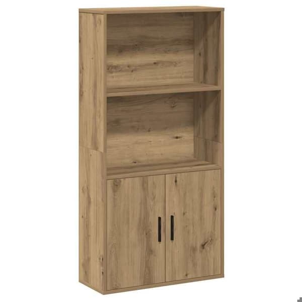 Maison Exclusive - Bibliotek i egetræ, håndlavet 60x24x120 cm, ingeniørtræ