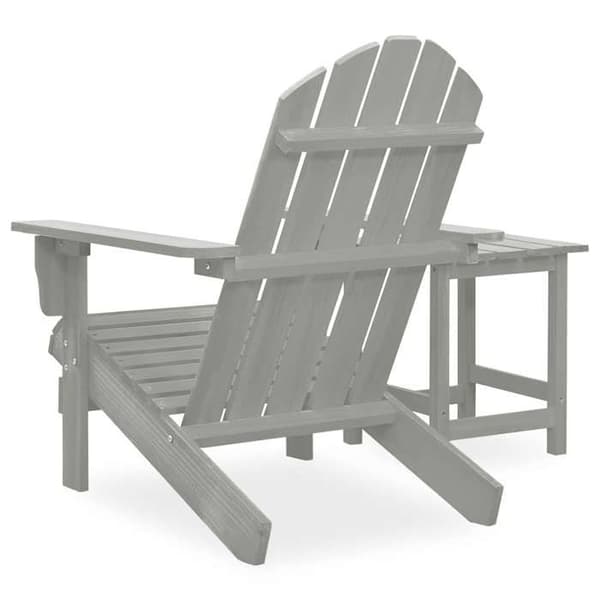 Maison Exclusive - Adirondack-puutarhatuoli, jossa on harmaa kuusipöytä