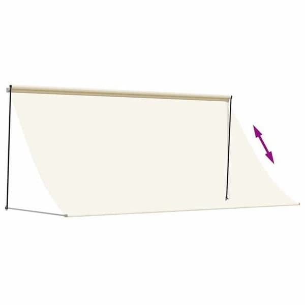Maison Exclusive - Retractable awning cream 300x150 m tyg och stål