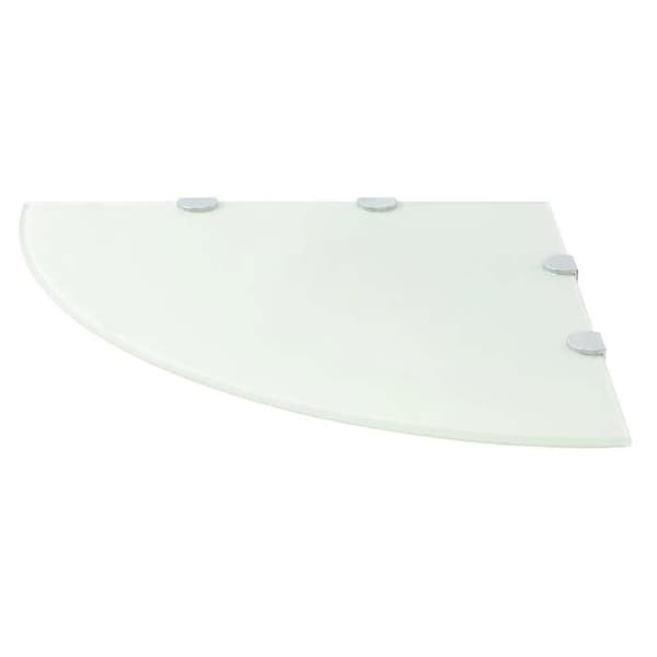 Maison Exclusive - Hörnregal 2 st och kromade stöd Vit Glas 45x45 cm Vit