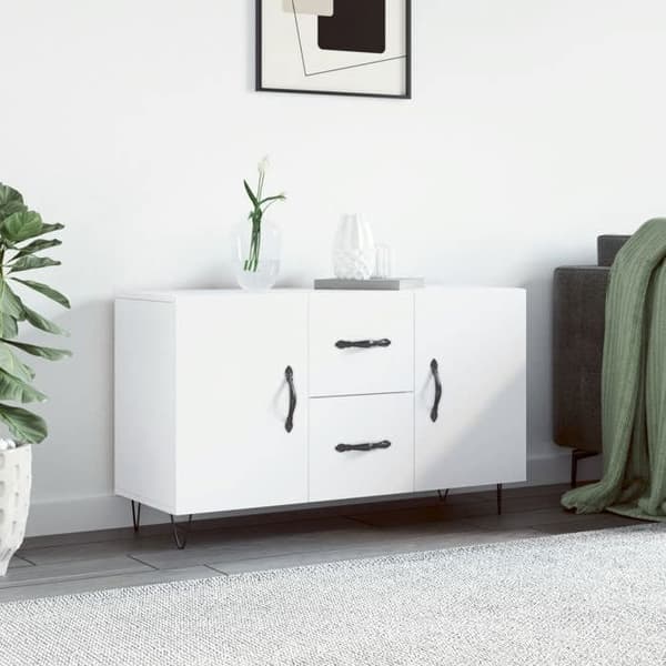 Maison Exclusive - Hvidt buffet 100x36x60 cm ingeniørtræ Vit