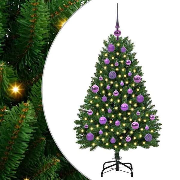 Maison Exclusive - Konstgjord julgran 120 cm 150 LED Varm vit Grön