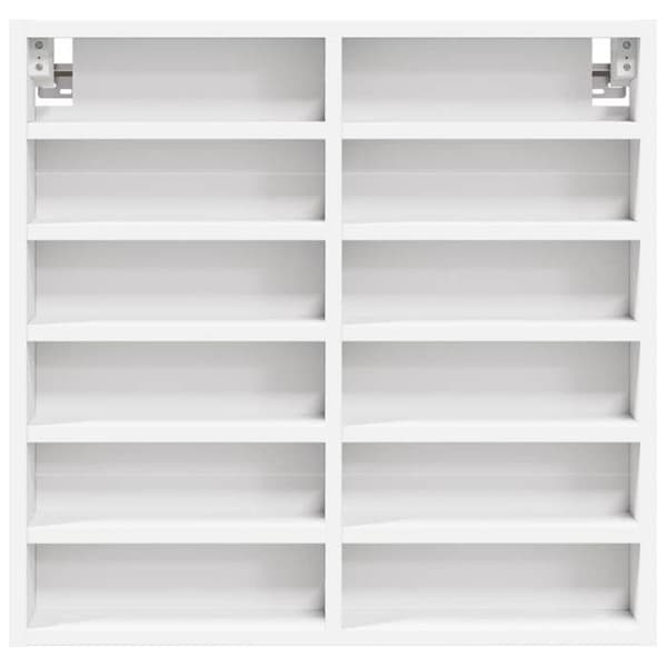 Maison Exclusive - Vitrinskåp vit 60x8,5x58 cm ingenjörsträ