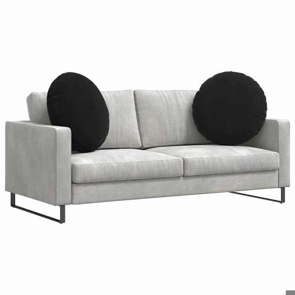 Maison Exclusive - Sittkuddar 2 st Sammet Svart Ø60 x 21 cm Svart