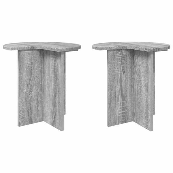 Maison Exclusive - Sidebord 2 dele Sonoma grå Ø 39 x 38 cm
