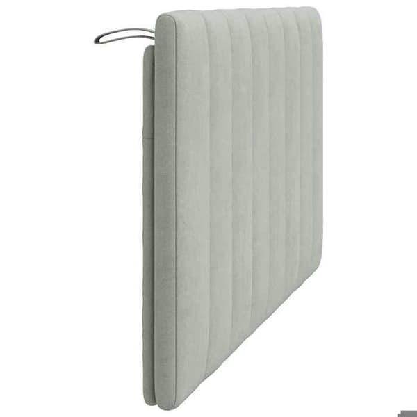 Päätytyyny - MAISON EXCLUSIVE - Hanko - Vaaleanharmaa - 140 cm - Pehmustettu sametti Ljusgrått