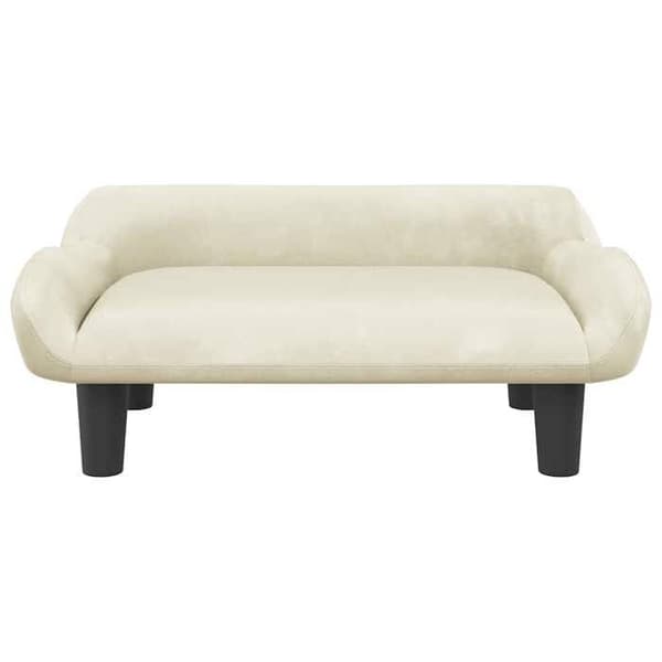 Maison Exclusive - Hundsäng crème 70x40x24 cm sammet Grädde